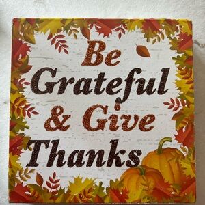 Autumn Leaves Wall Decor - Be Grateful & Give Thanks